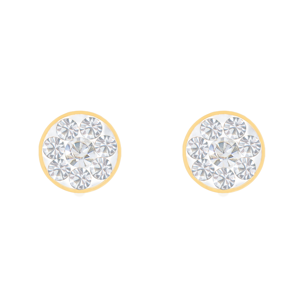 QPP Click Crystallize bianco 4mm, Cubic Zirconia, placcato oro, Articolo n. CLK-CD0404Y / A20