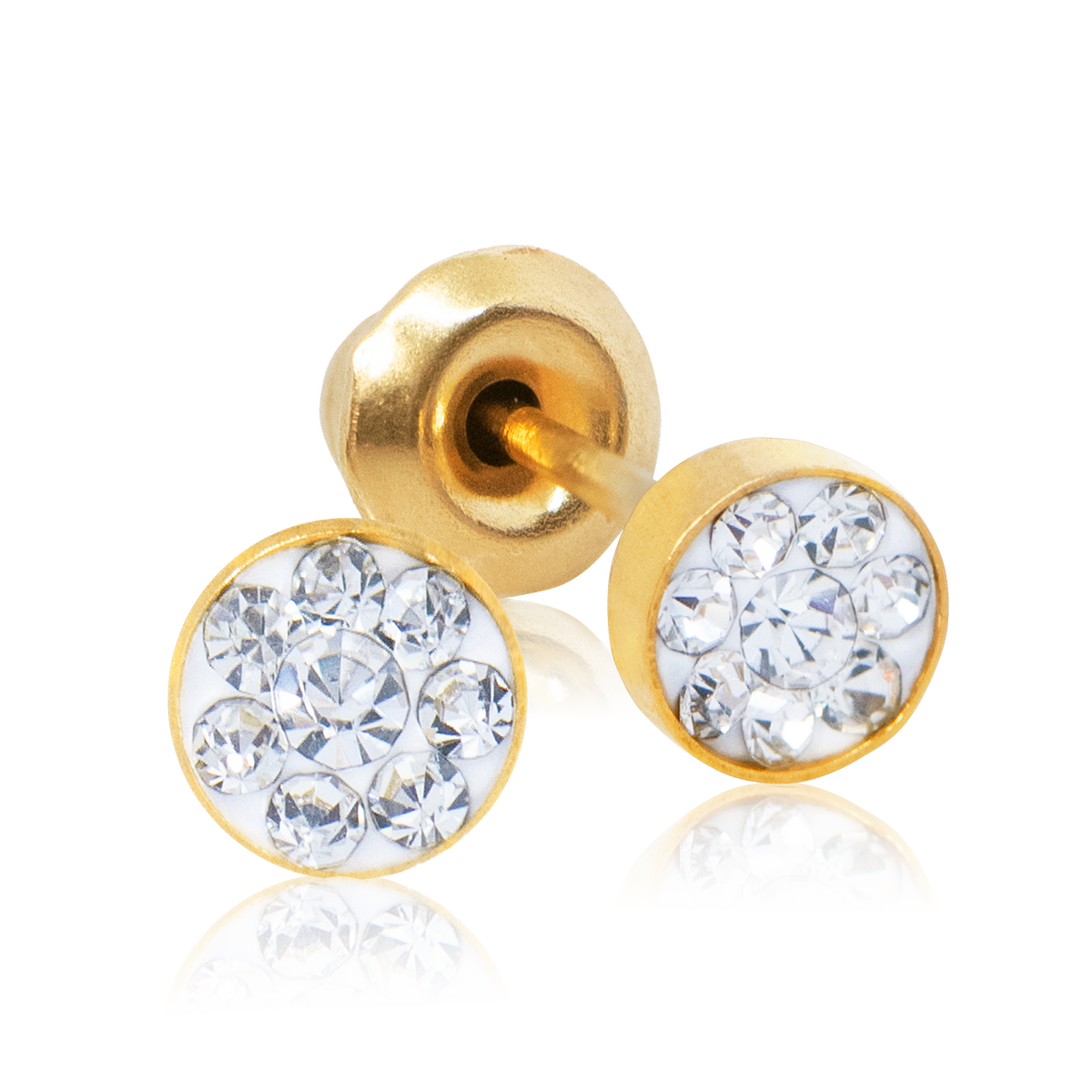 QPP Click Crystallize bianco 4mm, Cubic Zirconia, placcato oro, Articolo n. CLK-CD0404Y / A20