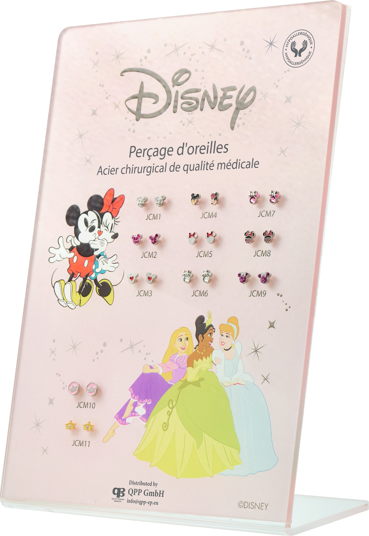 QPP Disney Tableau d'affichage, incl. Boucles d'oreilles échantillons, Français, Numéro d'article DDB-11-FR