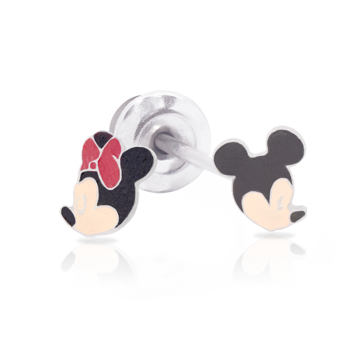 QPP Click Red &amp; Black Mickey Minnie, Disney Licensed Earring, Item no. F600480L.CS / Short no. JCM4