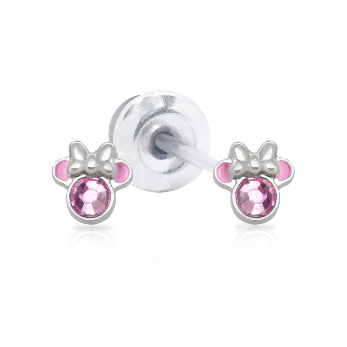 QPP Click Pink Crystal Minnie, Disney Licensed Earring - Item no. F600482RPL.CS / Short no. JCM7