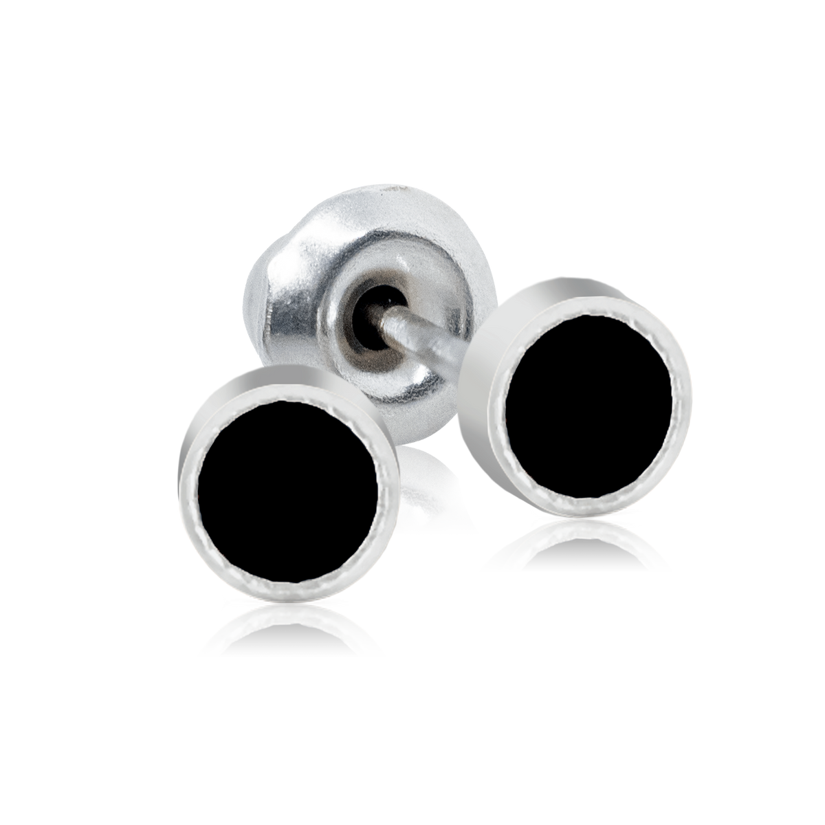 QPP Click Flat Round Enamel Black, Item no. CLK-FD14W / Short no. A47