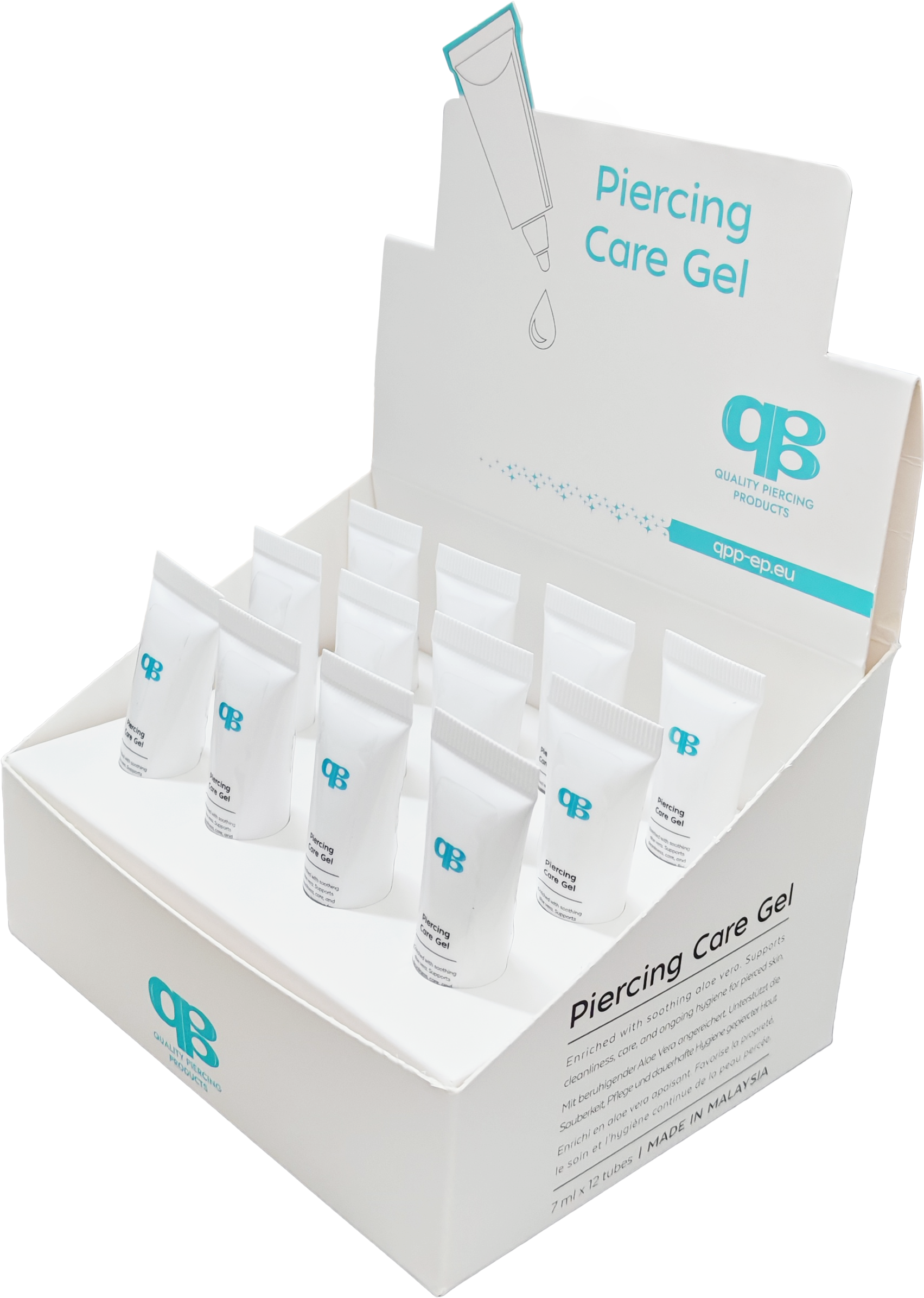 QPP Ear Care Gel à 7ml, 12 Tubes per Box, Item Code PCG-12-EU