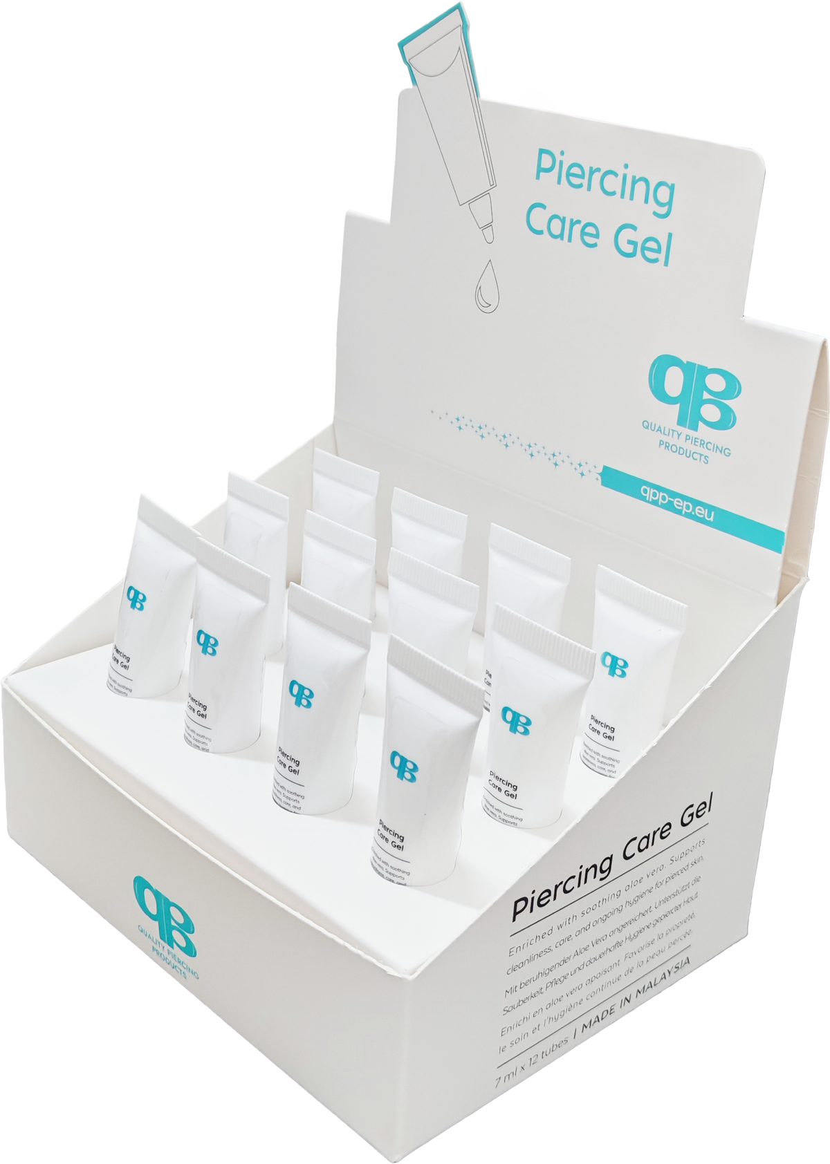 QPP Ear Care Gel à 7ml, 12 Tubes per Box, Item Code PCG-12-EU