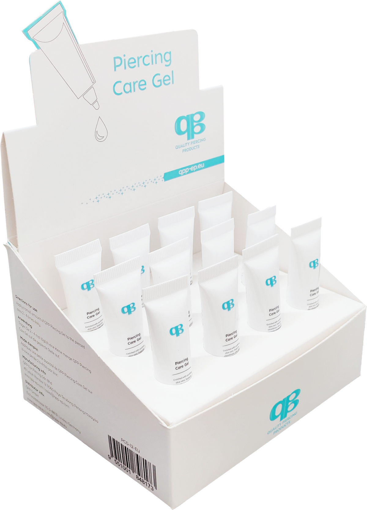QPP Ear Care Gel à 7ml, 12 Tubes per Box, Item Code PCG-12-EU