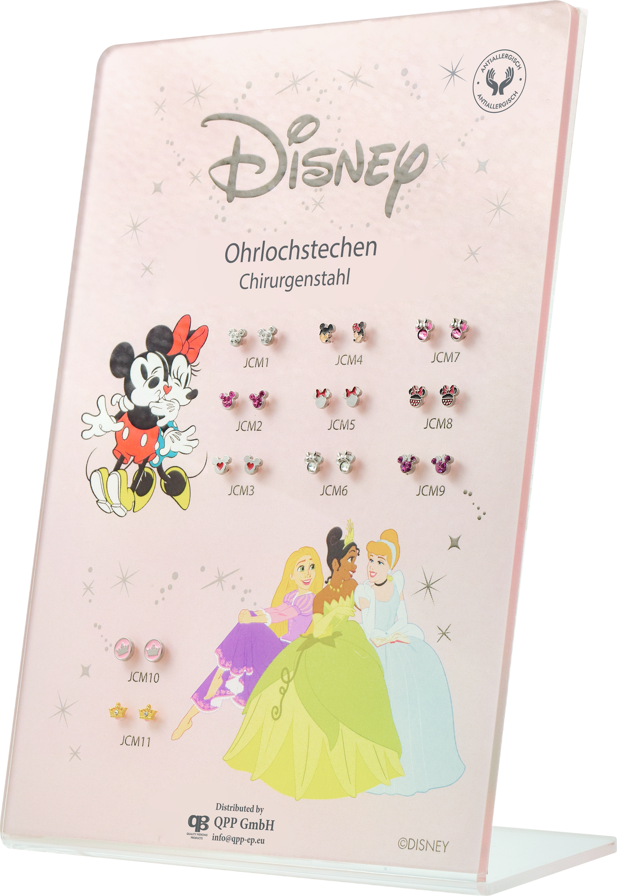 QPP CLICK Disney Ear Piercing Starter Kit, German, Item no. DSK-33-EU-DE Bundle