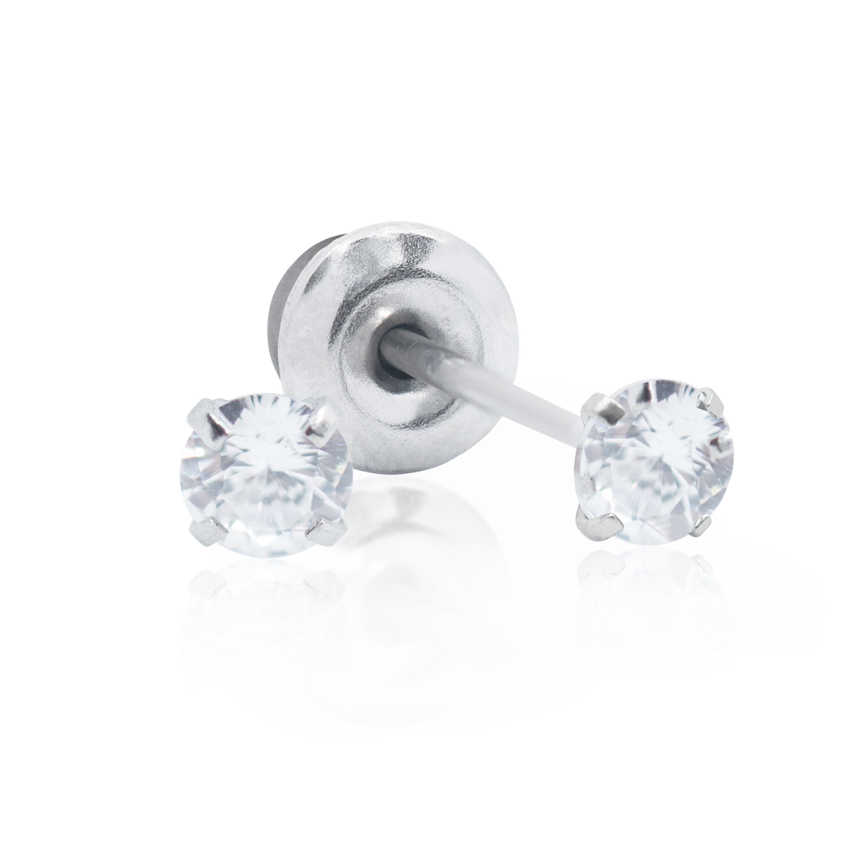 QPP Click 3mm Round White Cubic Zirconia, Item no. CLK-RCZ304W / Short no. A71