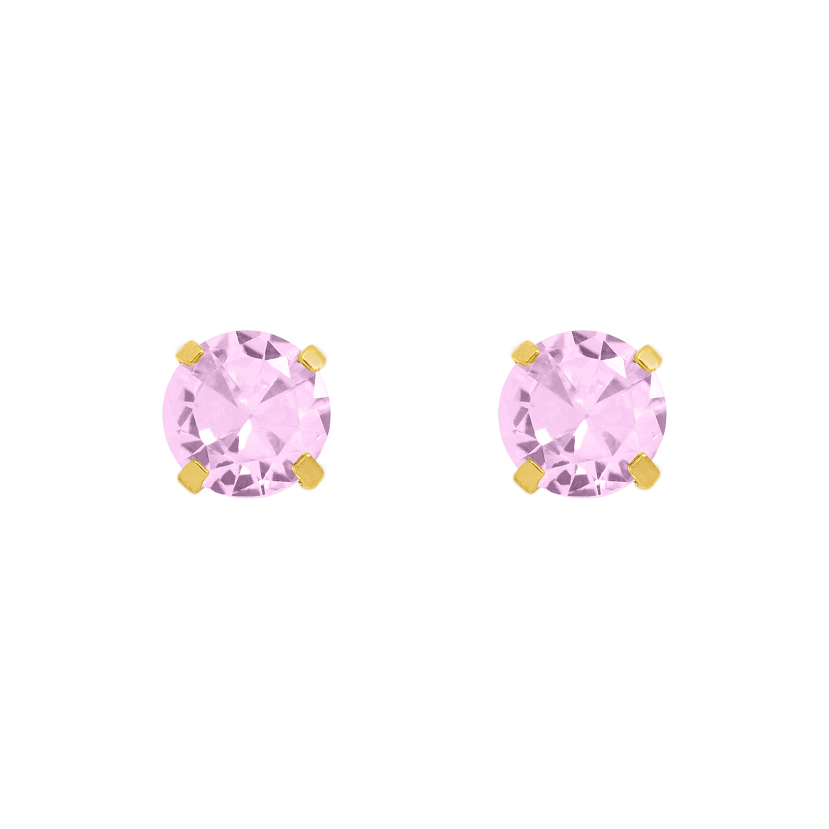 QPP Click 3mm Round Rosé Cubic Zirconia, Gold Plated, Item no. CLK-RCZ310Y / Short no. A74