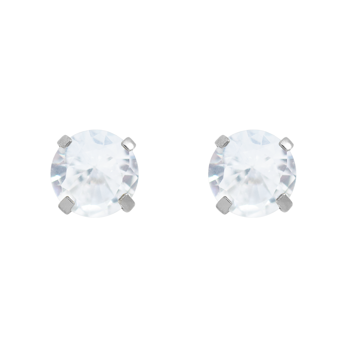 QPP Click 4mm Round White Cubic Zirconia, Item no. CLK-RCZ404W / Short no. A75